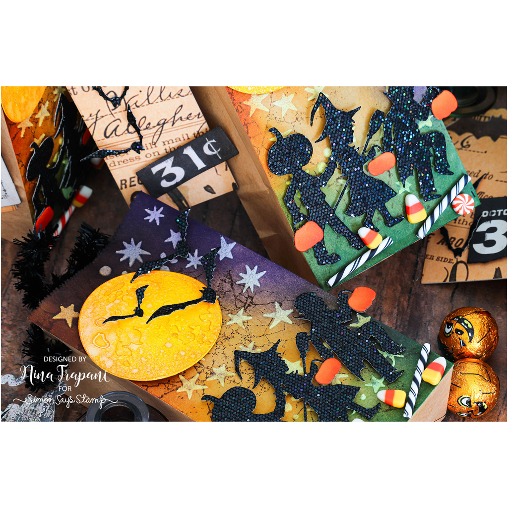 Tim Holtz Cling Rubber Stamp Shattered With Grid Block cms466 trick or treat | color-code:ALT02