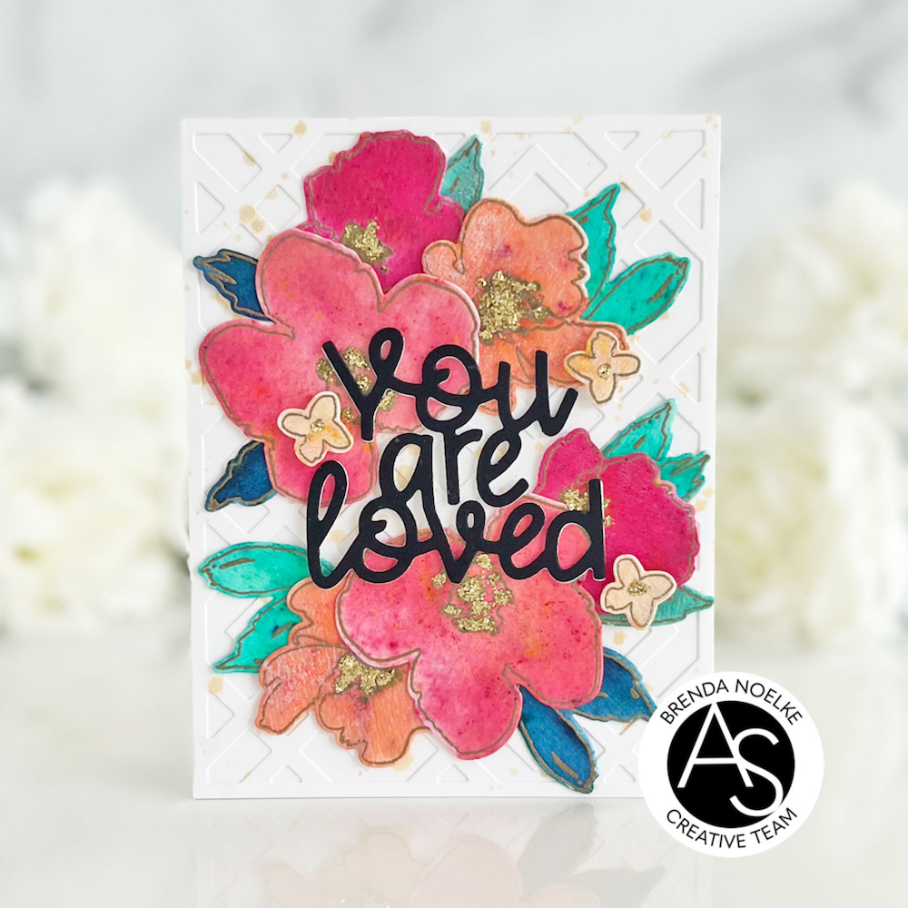 Alex Syberia Designs Watercolor Flowers Die Set asd-cd-126 loved