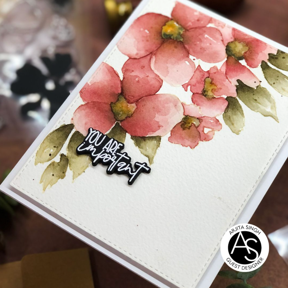 Alex Syberia Designs Watercolor Flowers Clear Stamp Set asd-sta-126 important