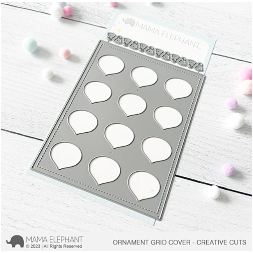 Mama Elephant Ornament Grid Cover Creative Cuts Steel Die
