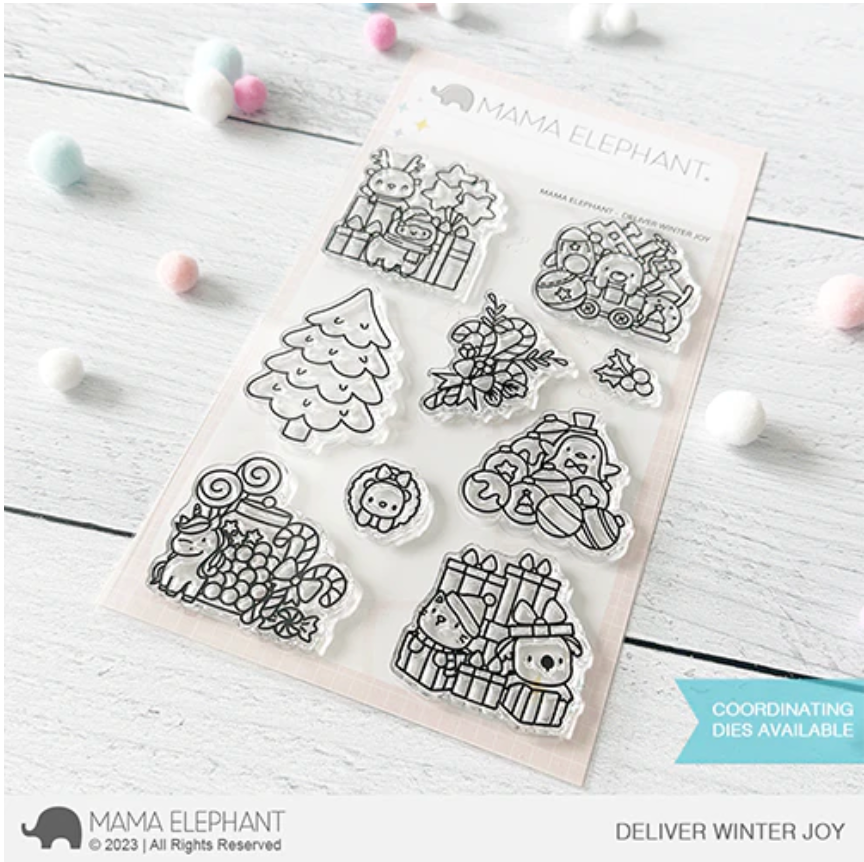Mama Elephant Clear Stamps Deliver Winter Joy