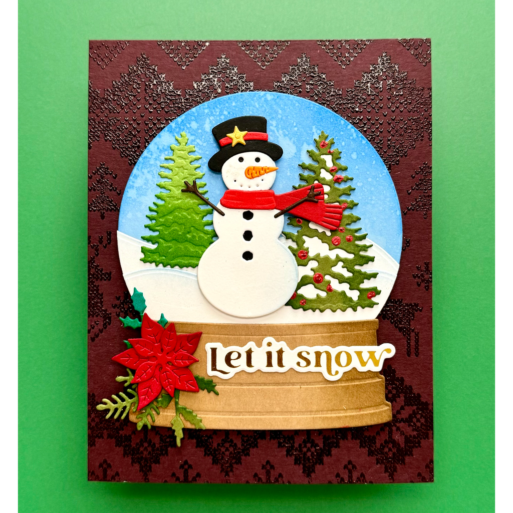 s4-1324 Spellbinders Snowman Scene Etched Dies let it snow