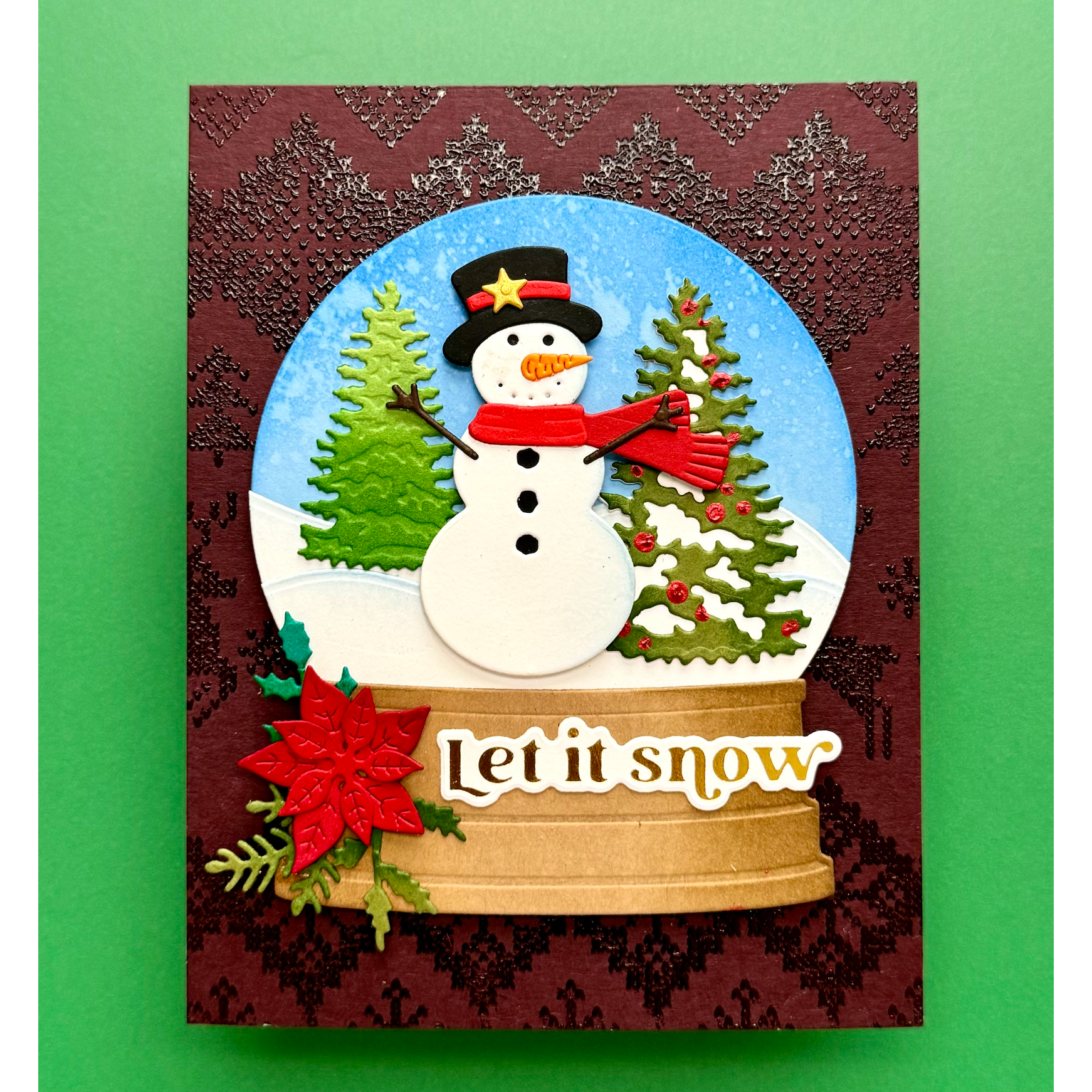 s4-1324 Spellbinders Snowman Scene Etched Dies let it snow