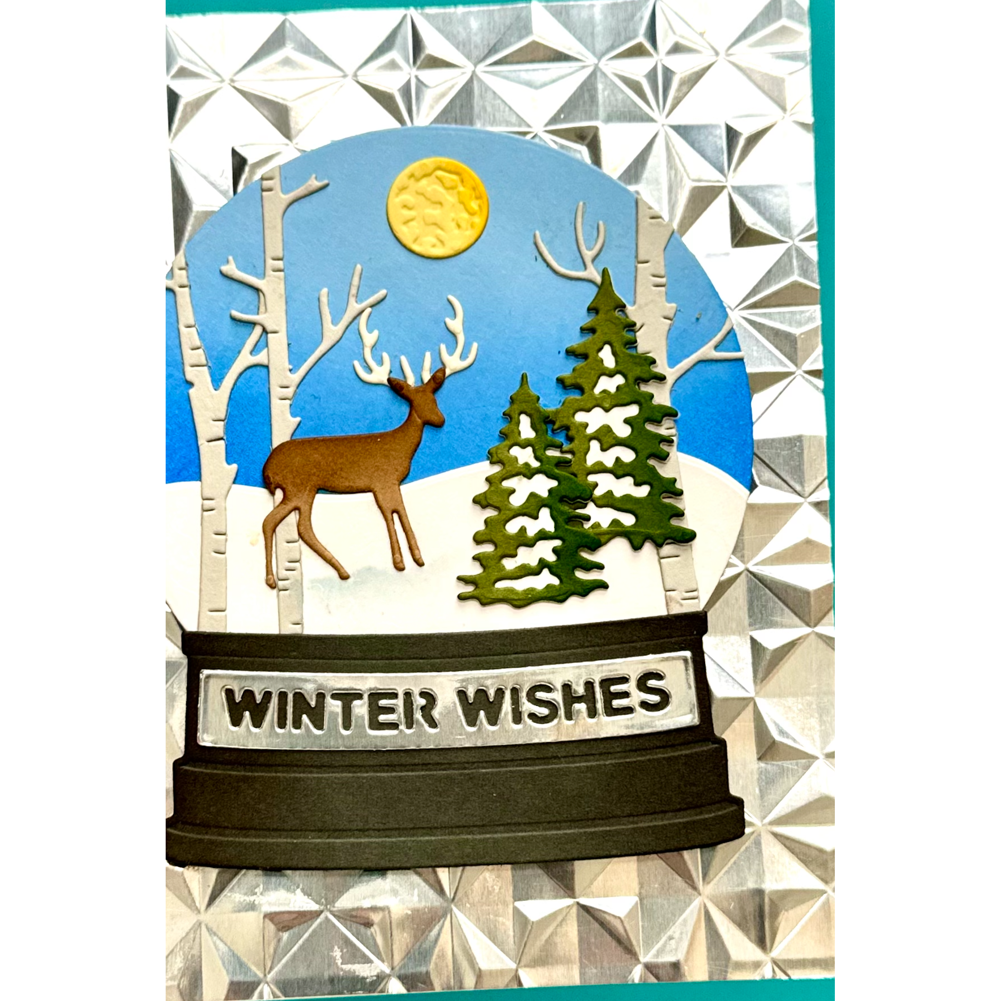 s4-1322 Spellbinders Woodland Scene Etched Dies winter wishes