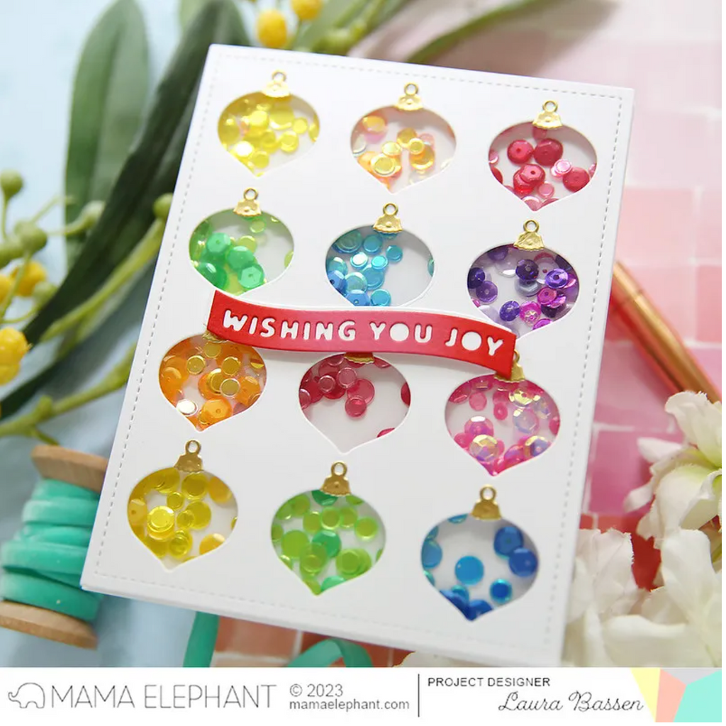 Mama Elephant Banner Greetings Creative Cuts Steel Dies ornament shaker card | color-code:ALT01