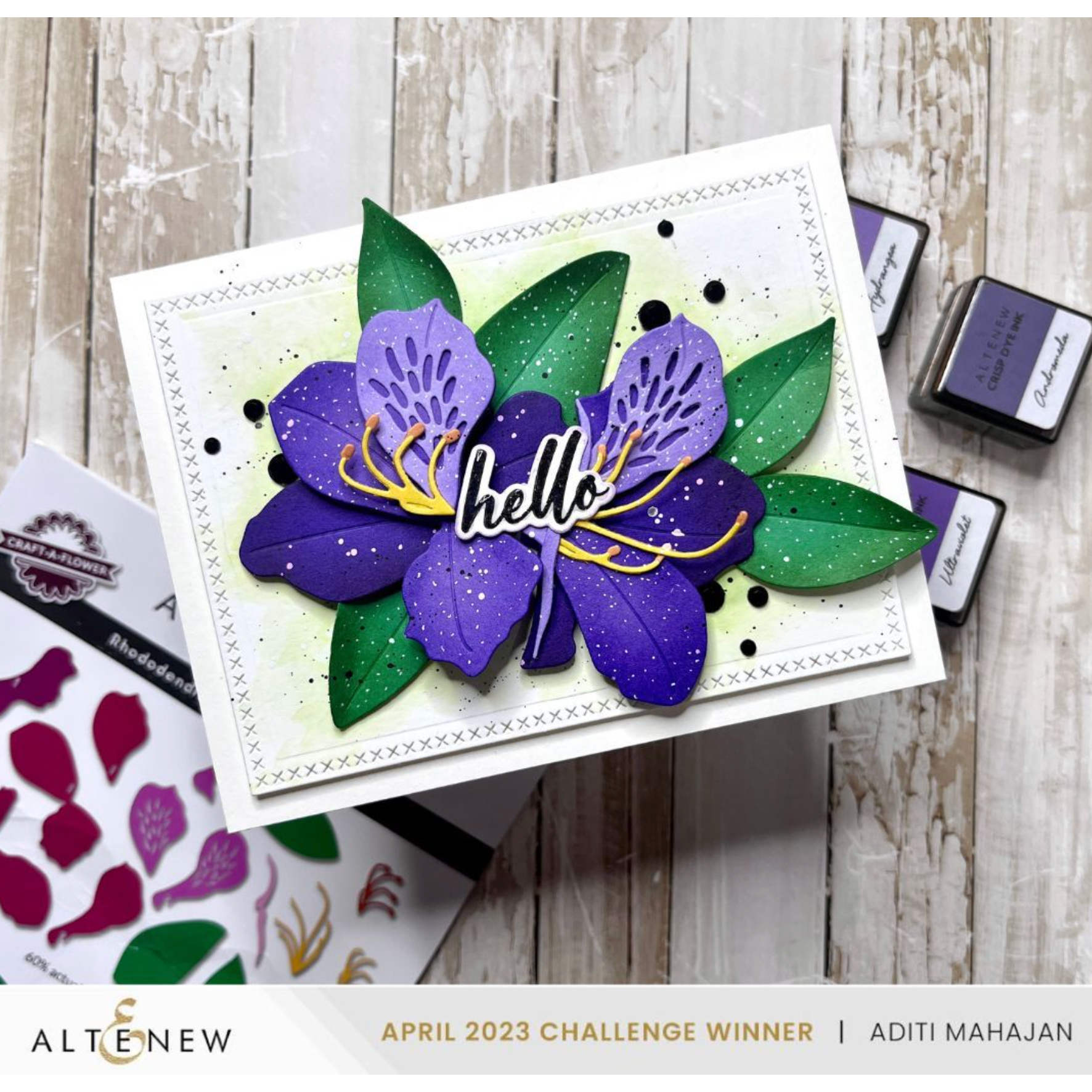 Altenew Craft-A-Flower Rhododendron Layering Dies alt8190 hello