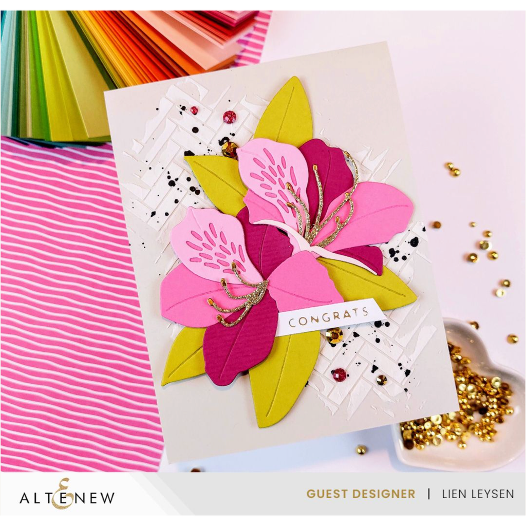 Altenew Craft-A-Flower Rhododendron Layering Dies alt8190 congrats