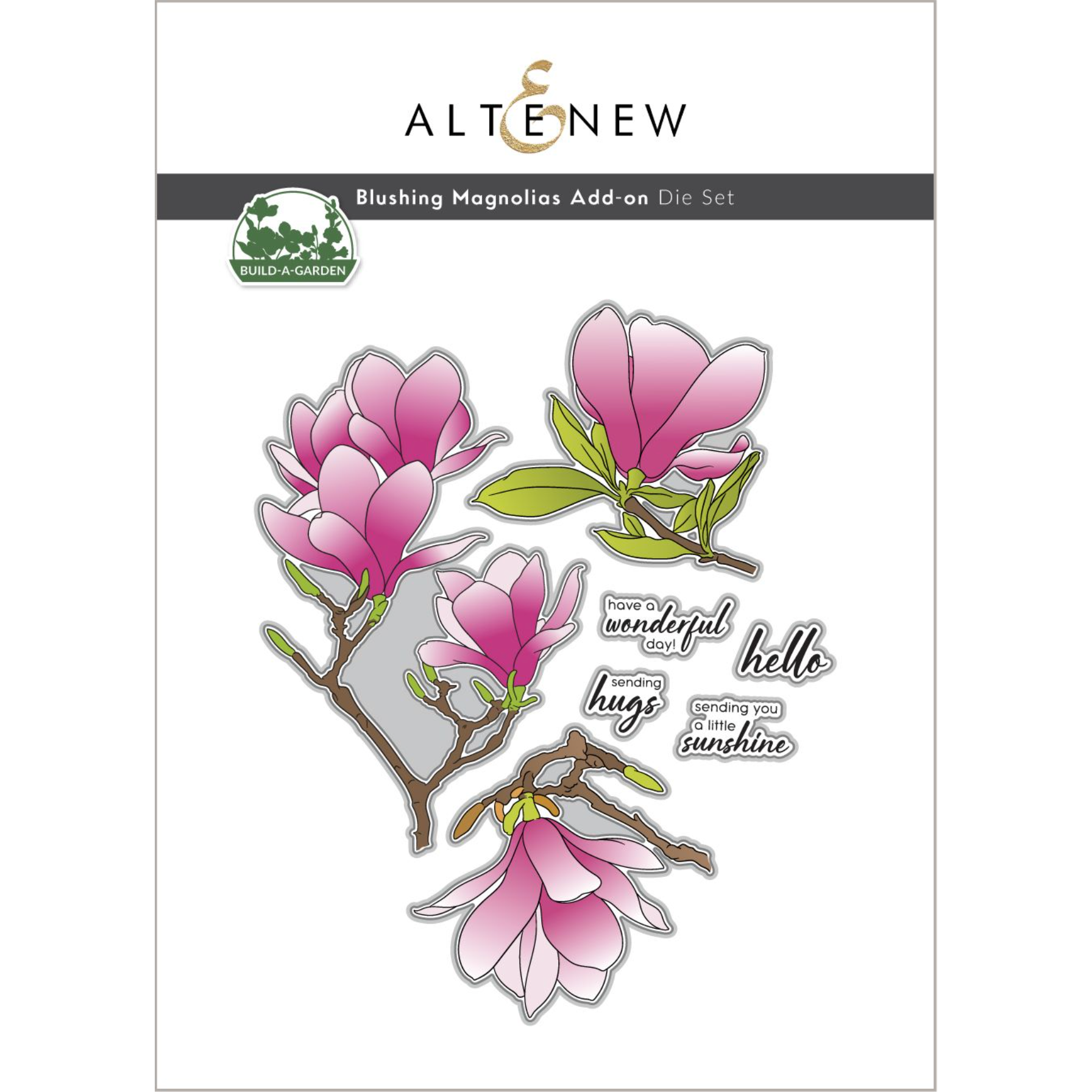 Altenew Build-A-Garden Blushing Magnolias Add-on Dies alt8189