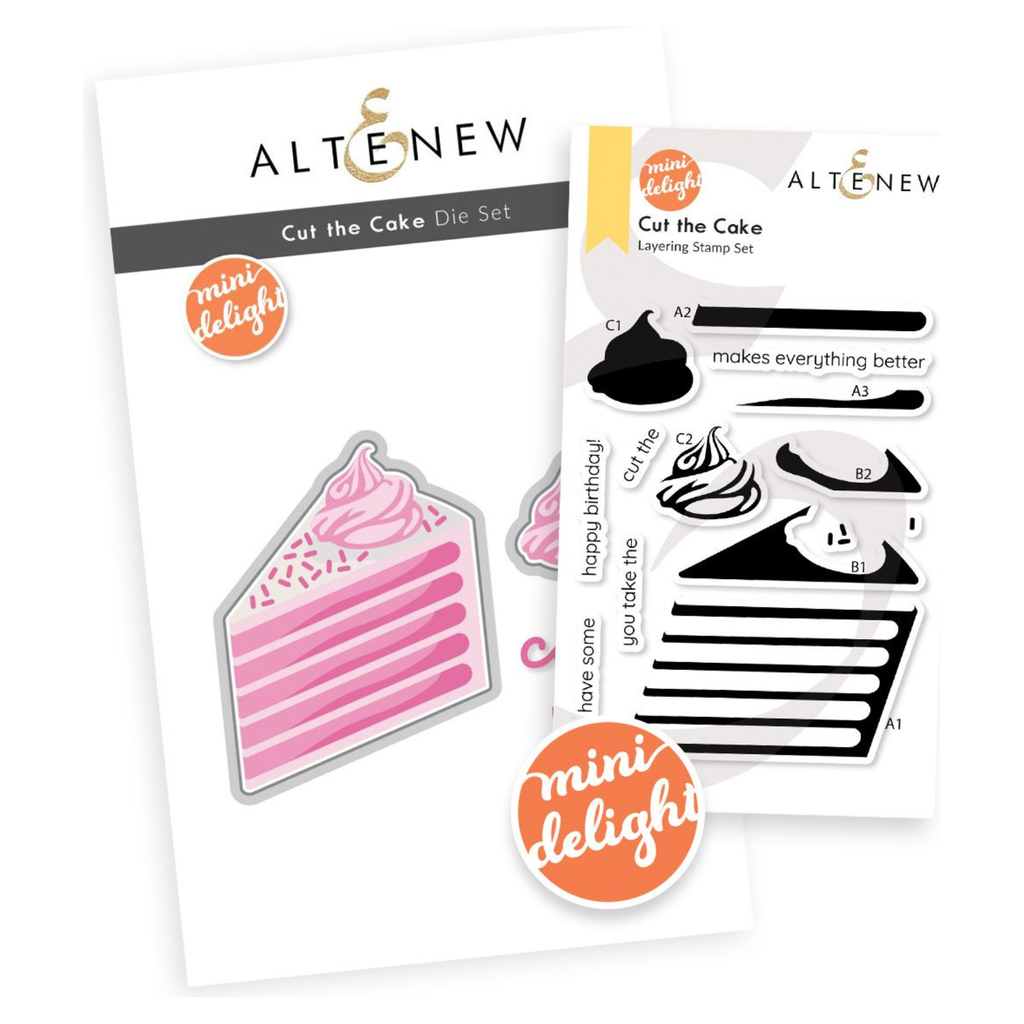 Altenew Mini Delight Cut the Cake Stamp and Die Set alt8192bn