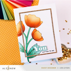 Altenew Spark Joy Cupped Tulips Set alt8197bn orange flowers