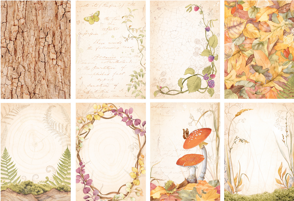 Stamperia Woodland Backgrounds A6 Rice Paper Pack dfsak6011 product image
