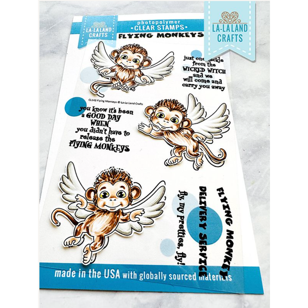 La-La Land Crafts Clear Stamps Flying Monkeys cl143