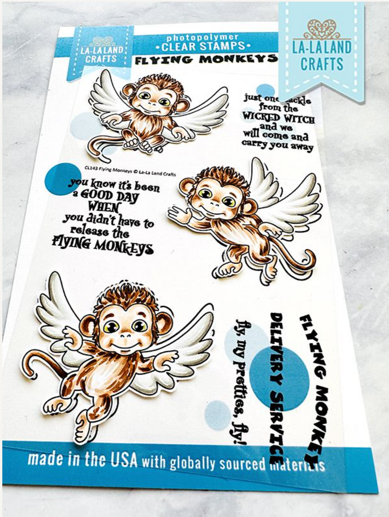 La-La Land Crafts Clear Stamps Flying Monkeys cl143