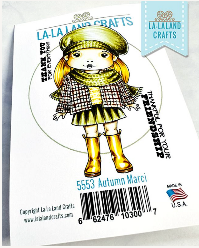 La-La Land Crafts Cling Stamp Autumn Marci 5553