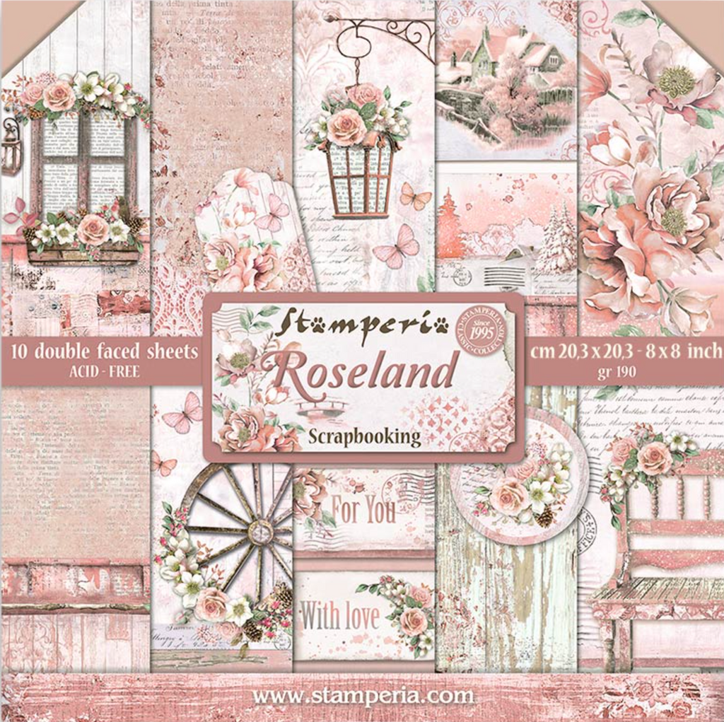 Stamperia Roseland 8x8 Paper sbbs85