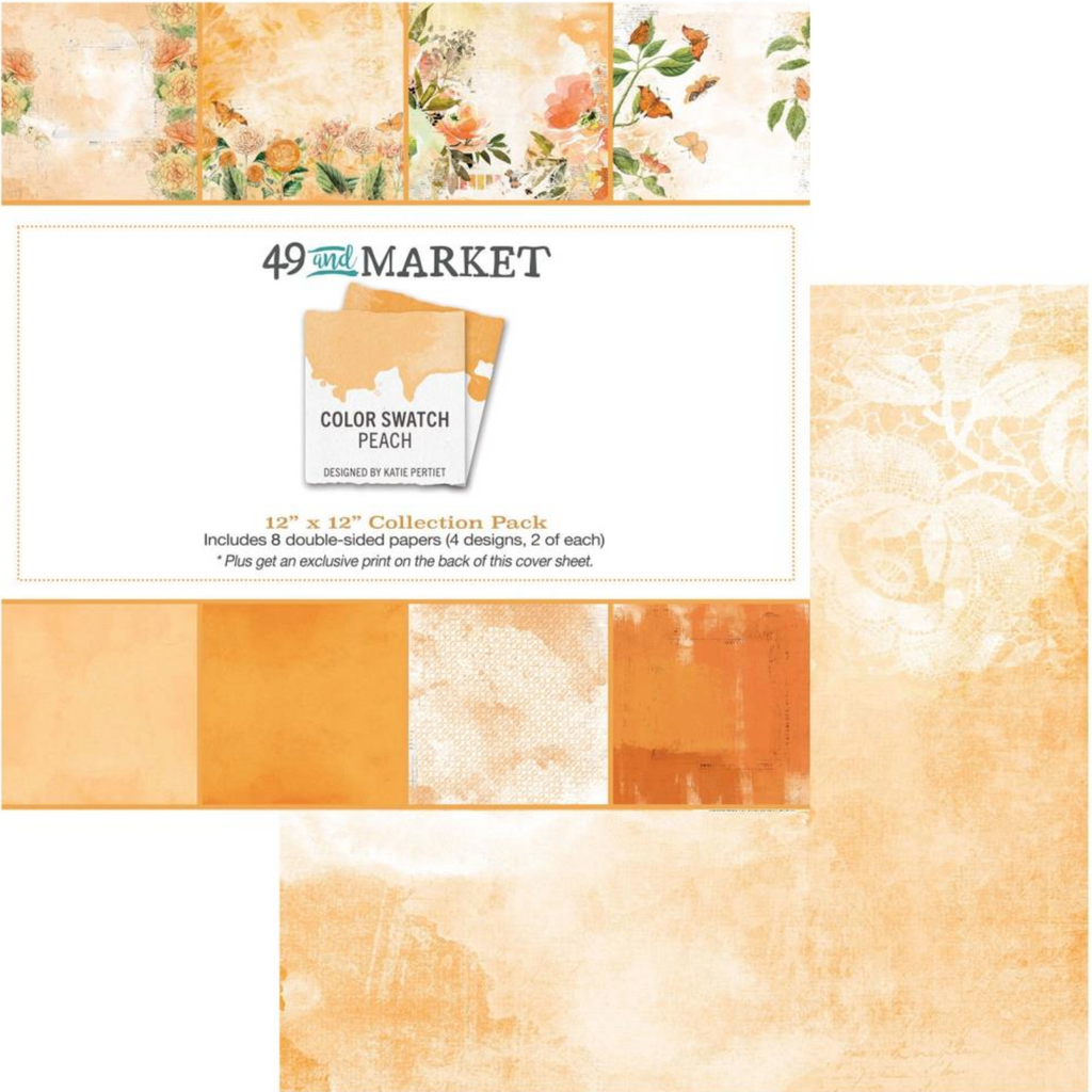 49 and Market Color Swatch Peach 12 x 12 Paper Pack CSP-24890 product image