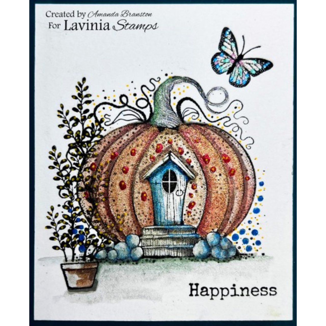 Lavinia Stamps Pumpkin Lodge Clear Stamp lav818 pumpkin house