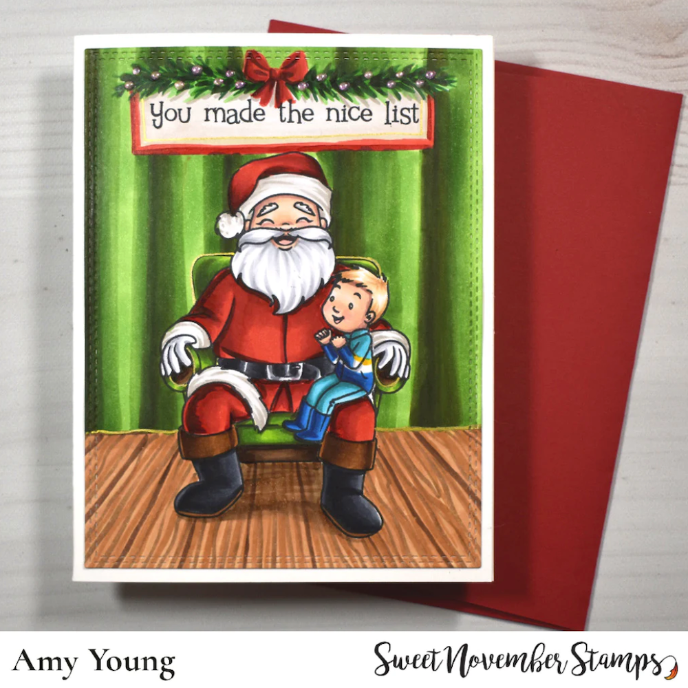 Sweet November Stamps Santa Claus is Coming to Town Stamp Set sns-xm-sc-21 amy