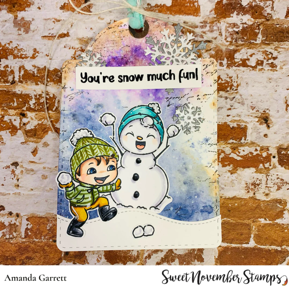 Sweet November Stamps Snowball Fight Clear Stamp Set sns-ch-sf-22 amanda