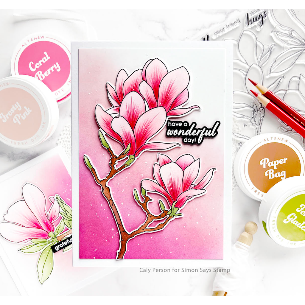 Altenew Build-A-Garden Blushing Magnolias Add-on Dies alt8189 pink flowers | color-code:ALT01
