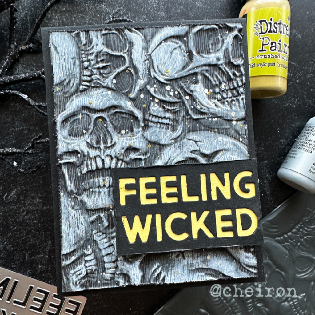 Tim Holtz Sizzix BOLD TEXT HALLOWEEN Thinlits Dies 665995 3d skulls | color-code:ALT01