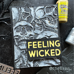 Tim Holtz Sizzix BOLD TEXT HALLOWEEN Thinlits Dies 665995 3d skulls | color-code:ALT01