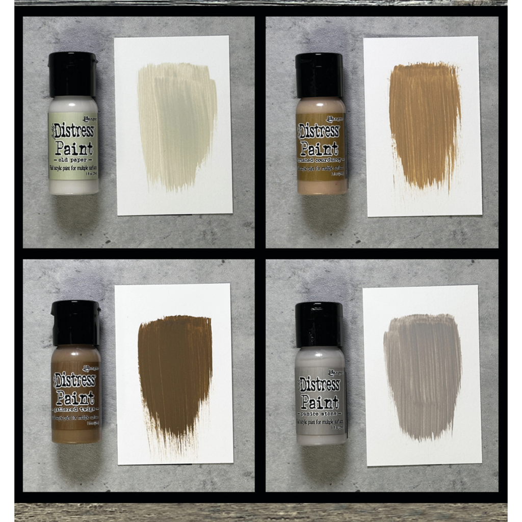 Tim Holtz Distress Paint Kit 5 Ranger tdfk84310 Color Swatches