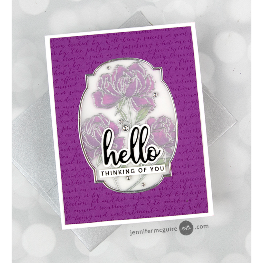 Hero Arts Cling Stamp SCRIPT Bold Prints CG830 thinking of you | color-code:ALT03