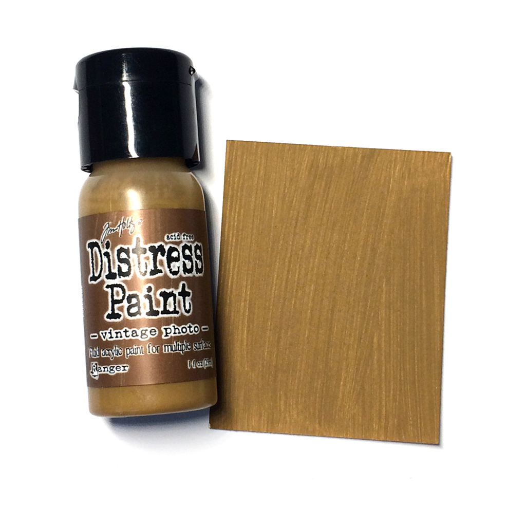 Tim Holtz Flip Top Distress Paint VINTAGE PHOTO Ranger TDF53354 Color Swatch