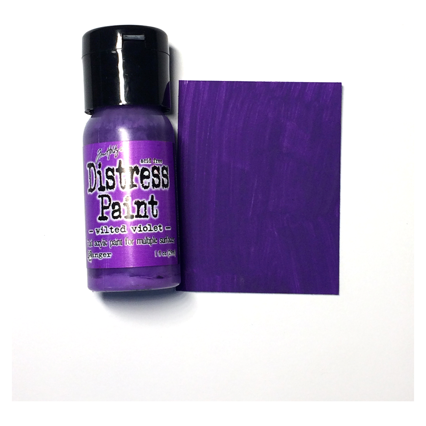 Tim Holtz Flip Top Distress Paint Wilted Violet Ranger TDF50612 Color Swatch