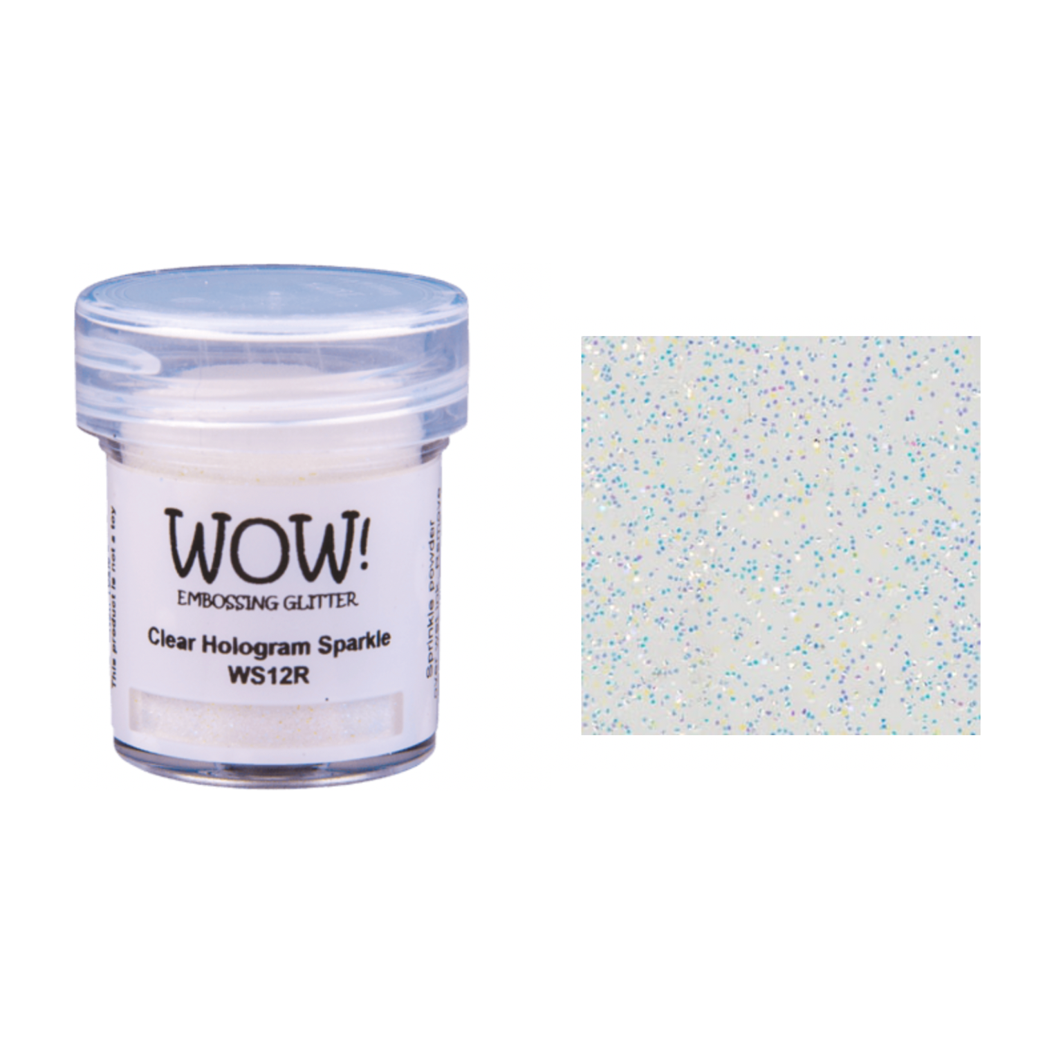 WOW Embossing Glitter CLEAR HOLOGRAM SPARKLE Regular WS12R