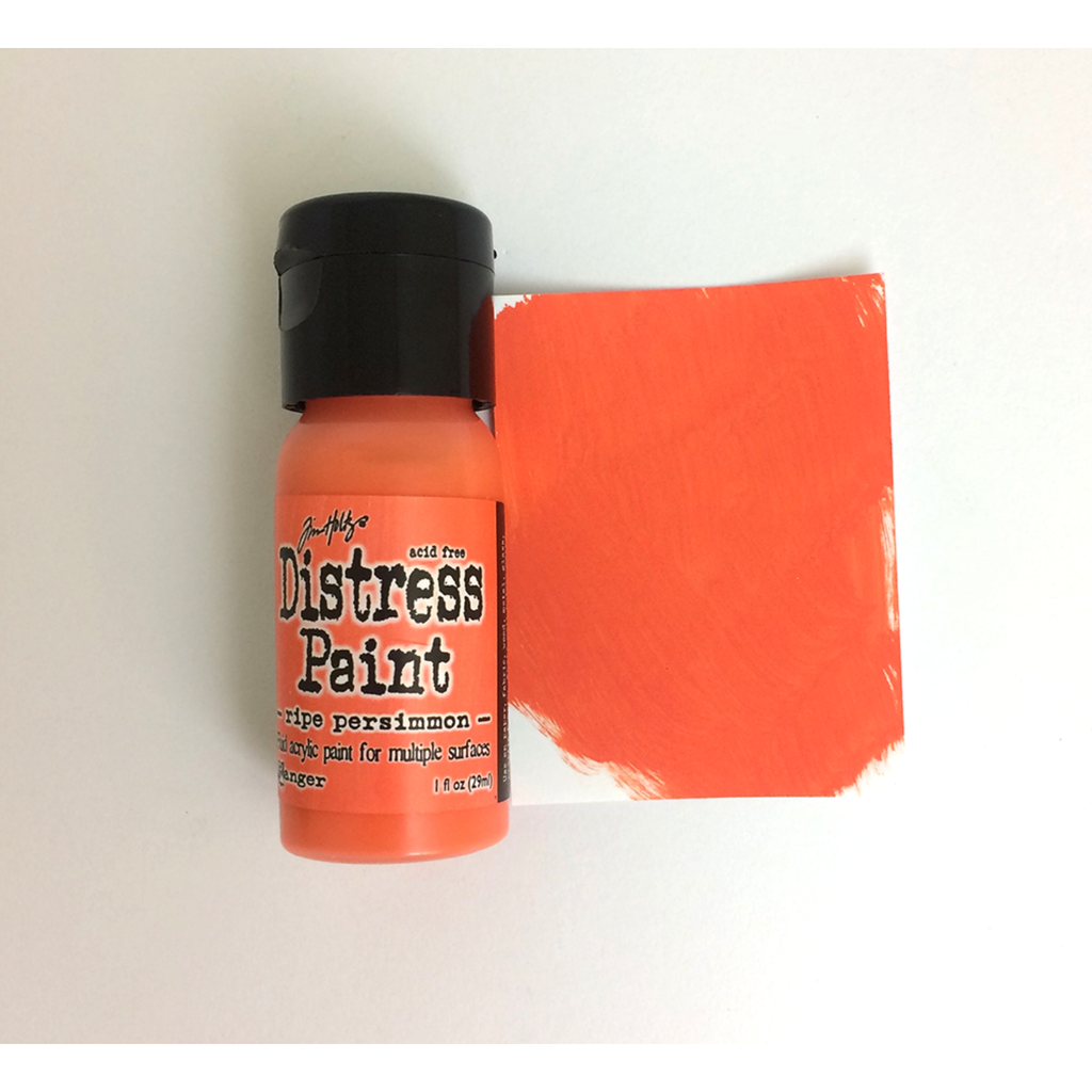 Tim Holtz Flip Top Distress Paint Ripe Persimmon Ranger TDF53200 Color Swatch