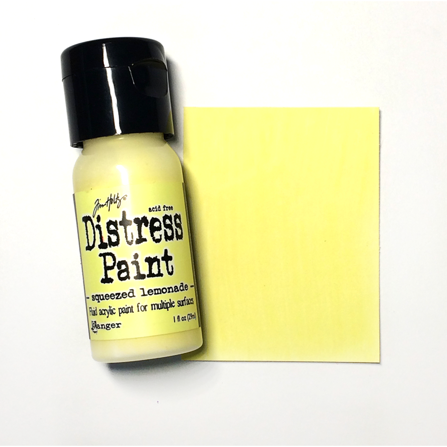 Tim Holtz Flip Top Distress Paint Squeezed Lemonade Ranger TDF53293 Color Swatch