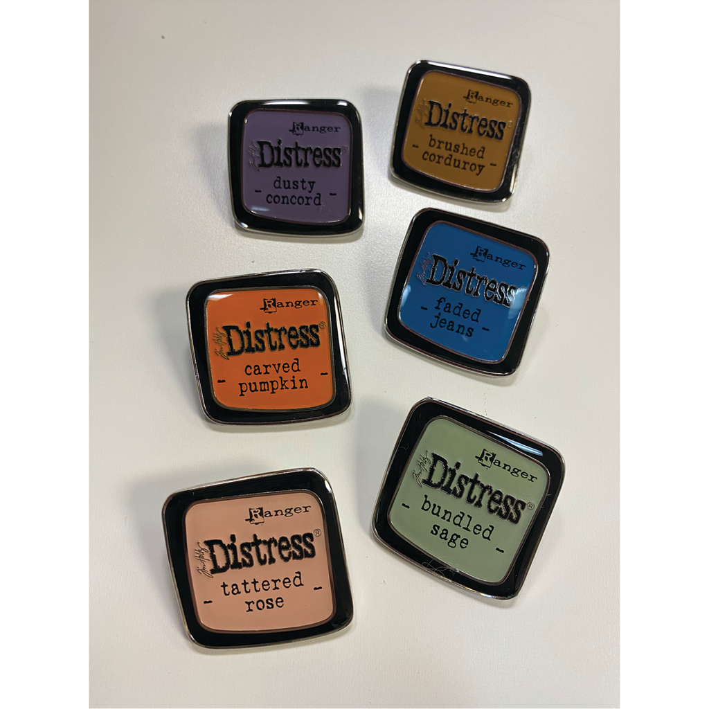 Tim Holtz Distress Enamel Pin Set 8 Ranger tdzs73505 Secondary Image