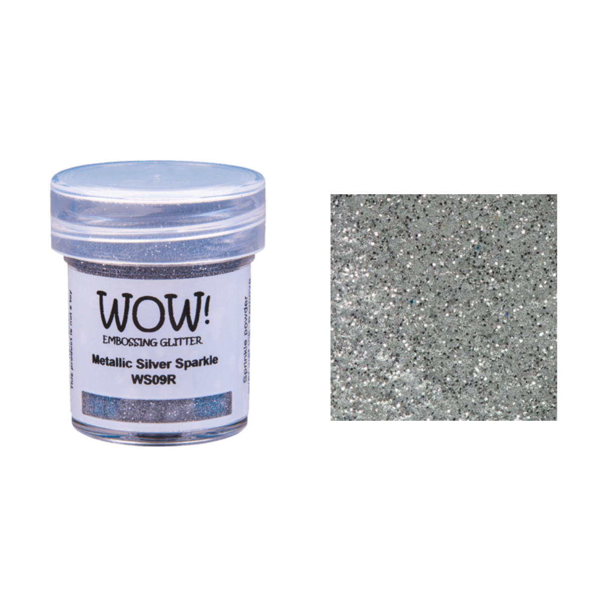 WOW Embossing Glitter METALLIC SILVER SPARKLE REGULAR WS09R