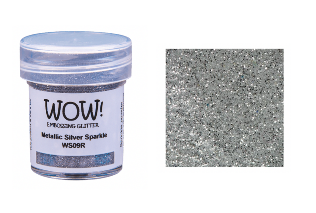 WOW Embossing Glitter METALLIC SILVER SPARKLE REGULAR WS09R