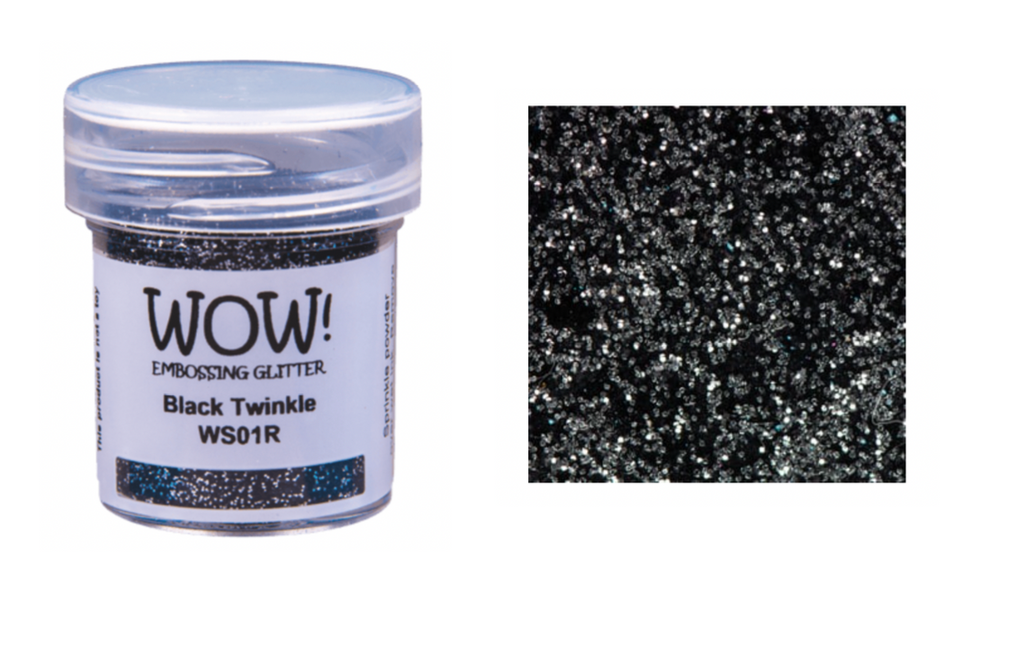 WOW Embossing Glitter BLACK TWINKLE Regular WS01R