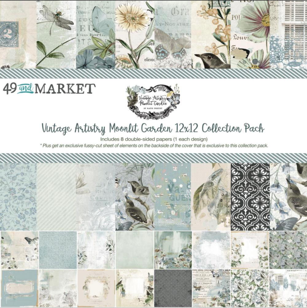 49 and Market Vintage Artistry Moonlit Garden 12x12 Collection Pack