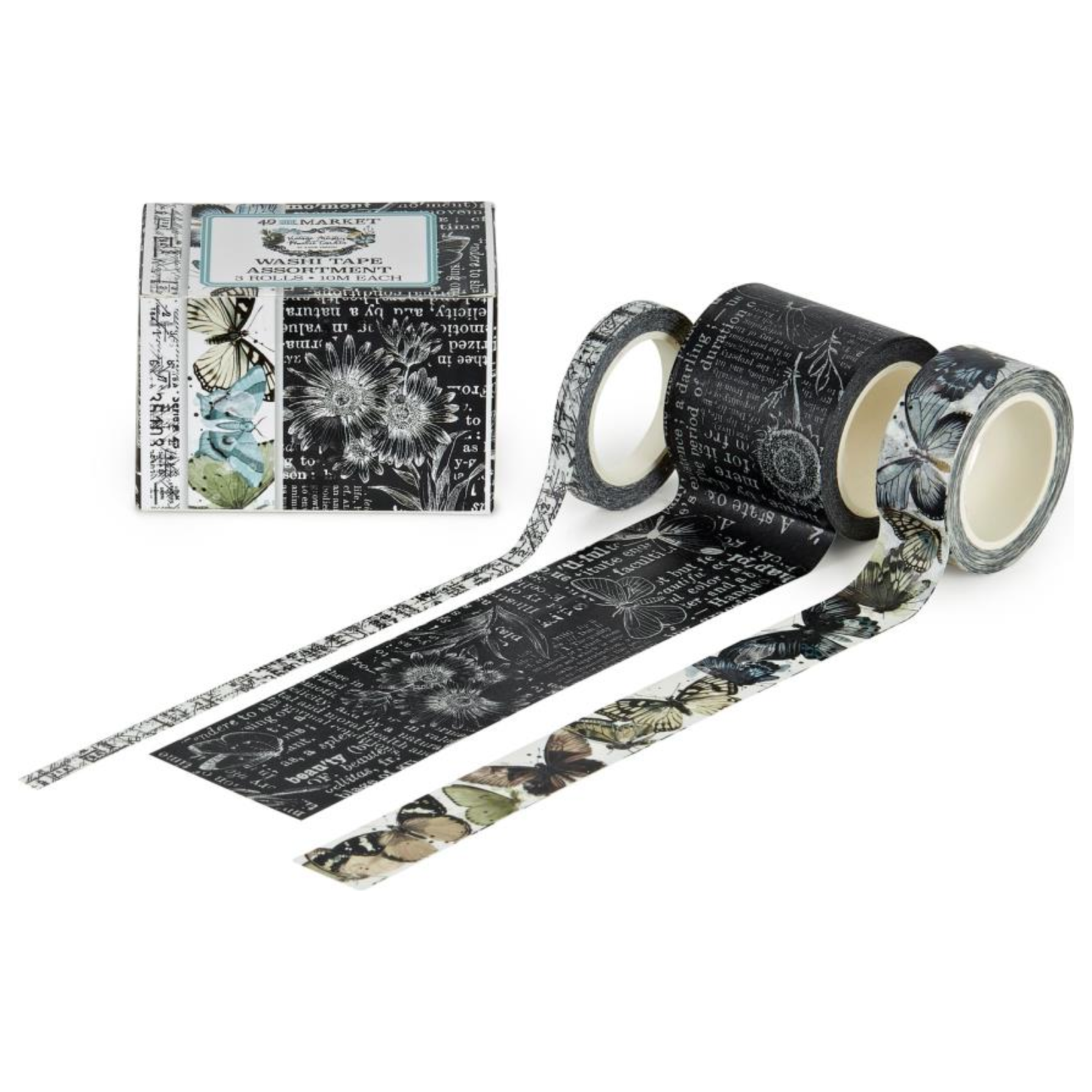 49 and Market Vintage Artistry Moonlit Garden Washi Tape Assortment Pack 3 Rolls vmg-25781 product image