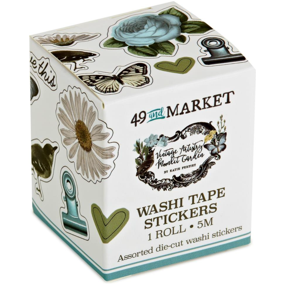 49 and Market Vintage Artistry Moonlit Garden Washi Tape Stickers vmg-25804