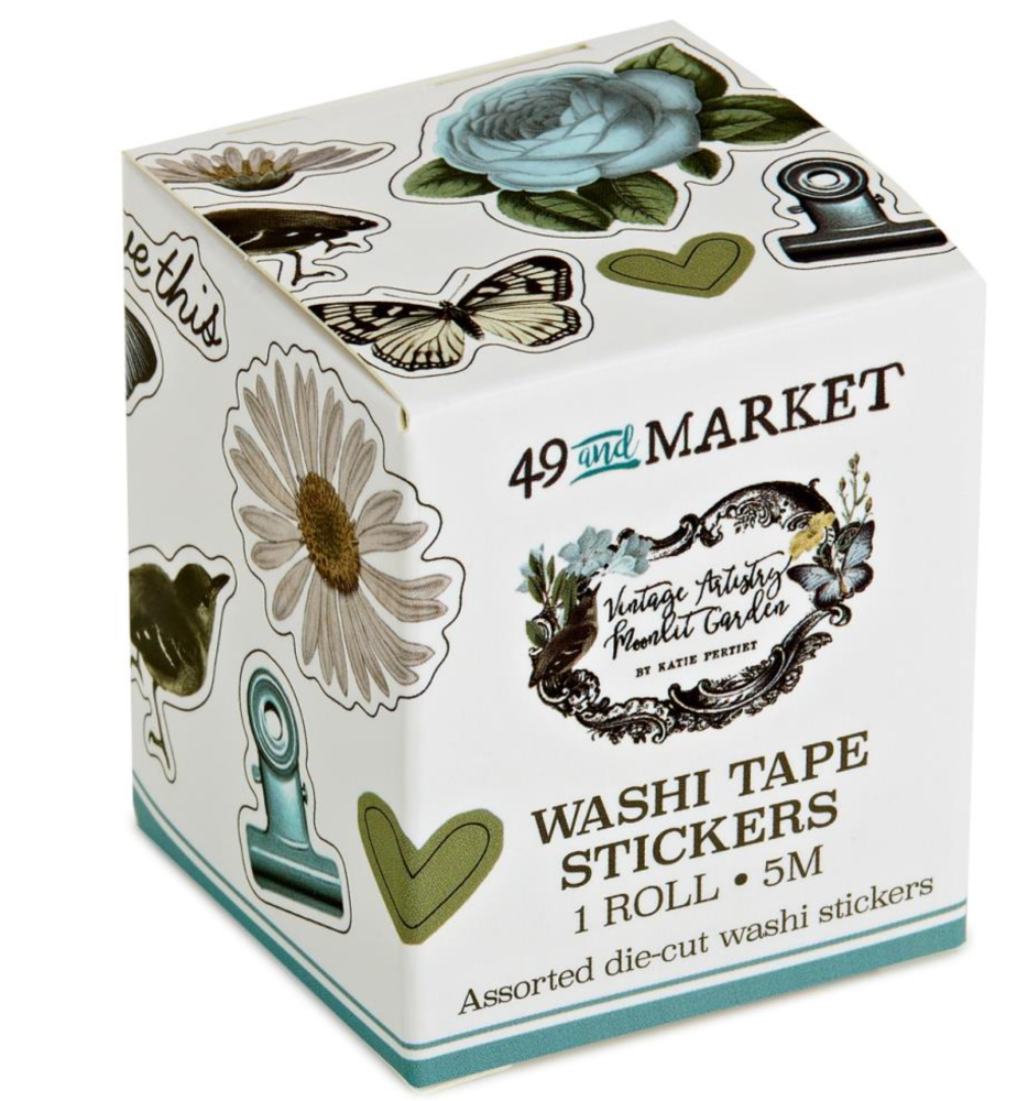 49 and Market Vintage Artistry Moonlit Garden Washi Tape Stickers vmg-25804