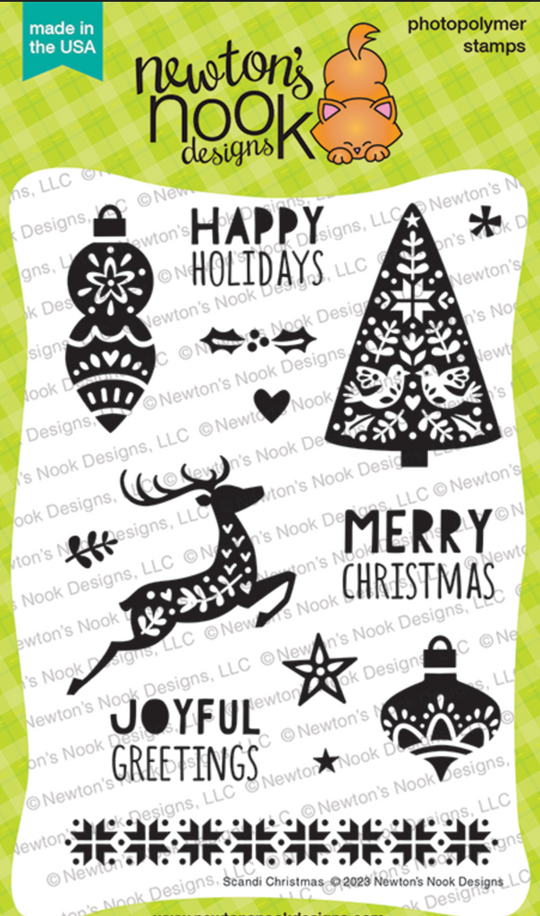 Newton's Nook Designs Scandi Christmas Clear Stamps nn2310s03