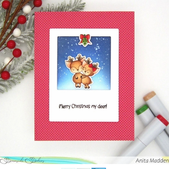 Streamside Studios Oh Deer Christmas is Here Clear Stamp Set stsd29 hugs
