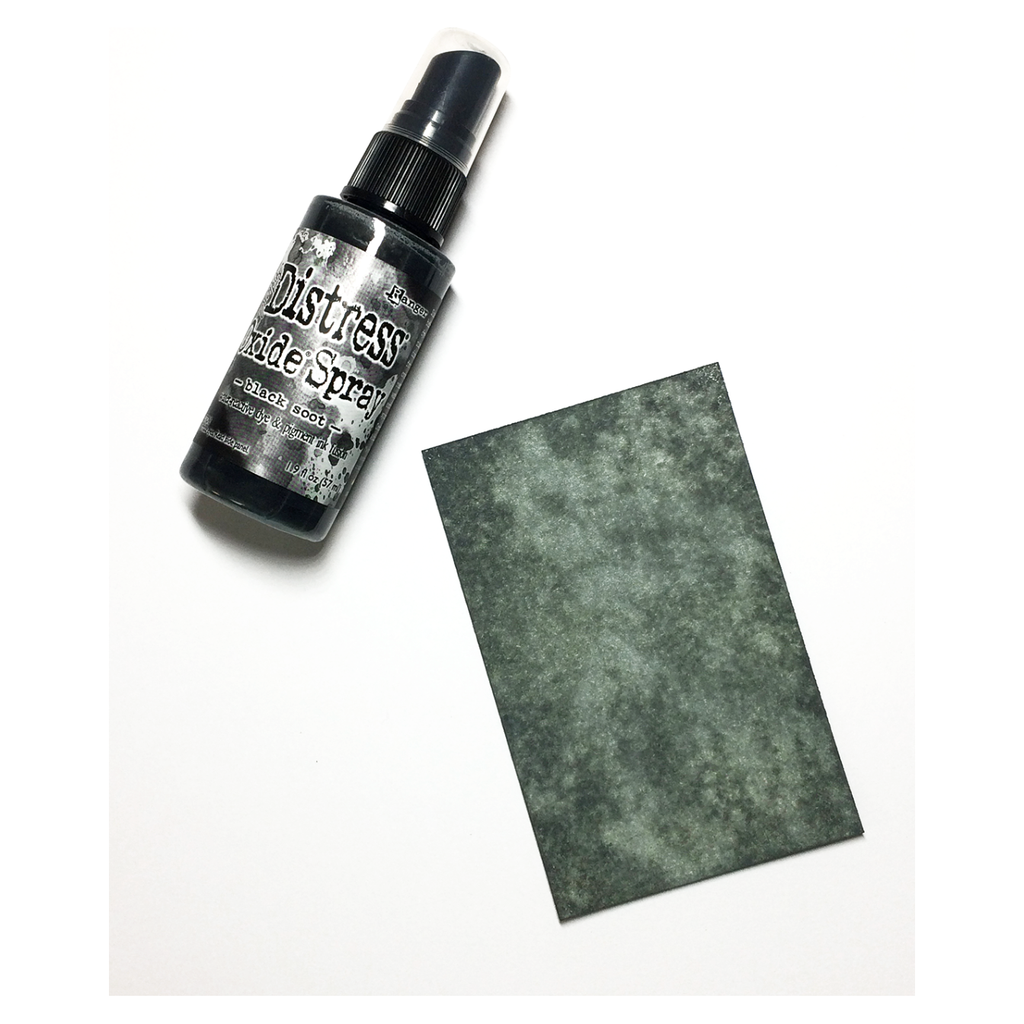 Tim Holtz Distress Oxide Spray Black Soot Ranger tso67566 Color Swatch