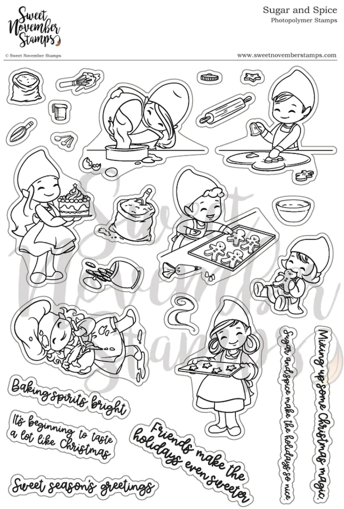 Sweet November Stamps Sugar and Spice Clear Stamp Set sns-wn-ss-23