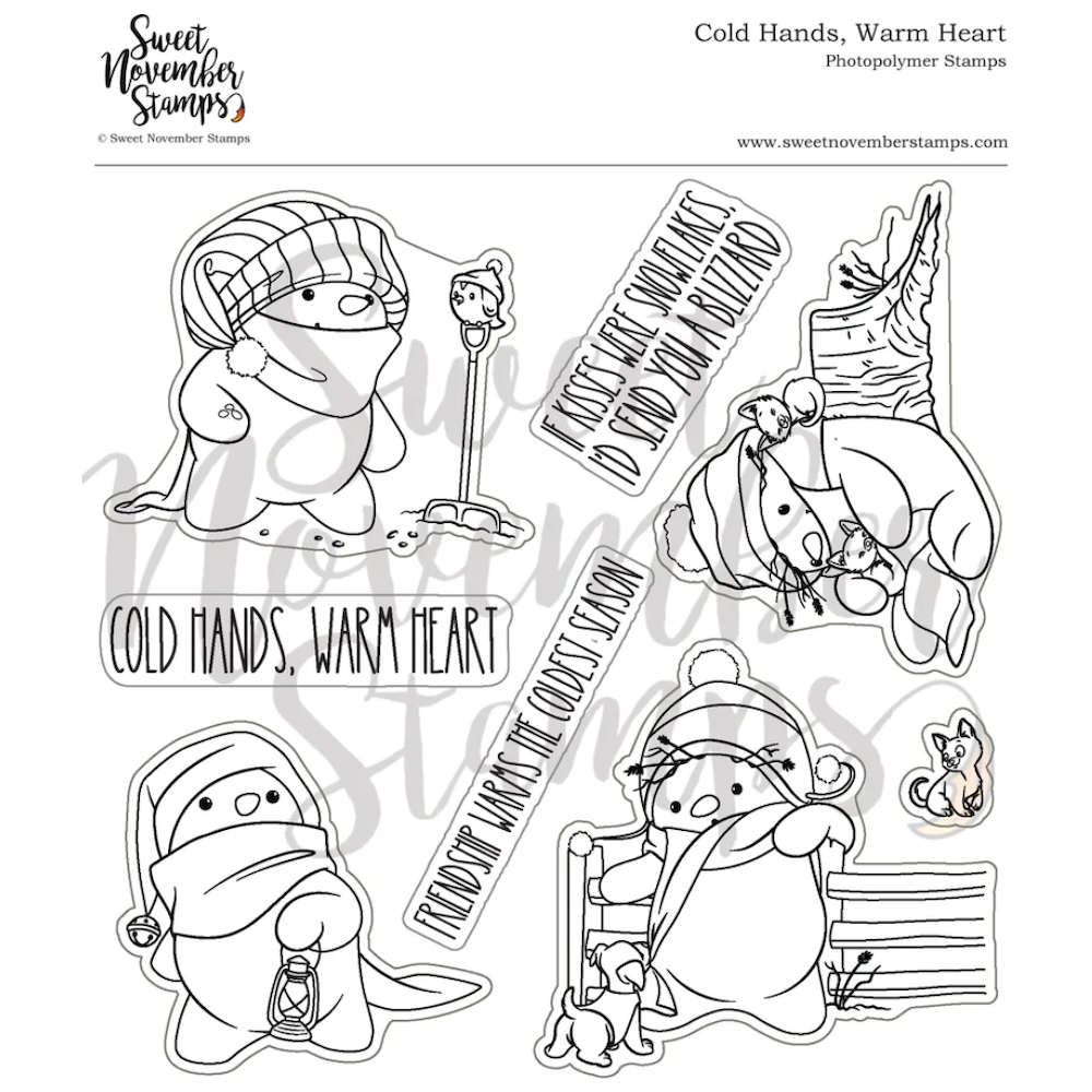 Sweet November Stamps Cold Hands Warm Hearts Clear Stamp Set sns-wn-ch-wh