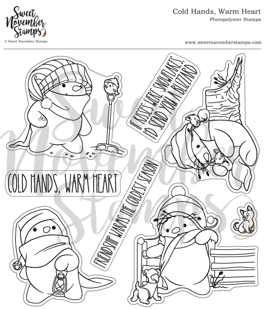 Sweet November Stamps Cold Hands Warm Hearts Clear Stamp Set sns-wn-ch-wh