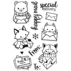 Hero Arts Clear Stamps Winter Mail Critters cm732