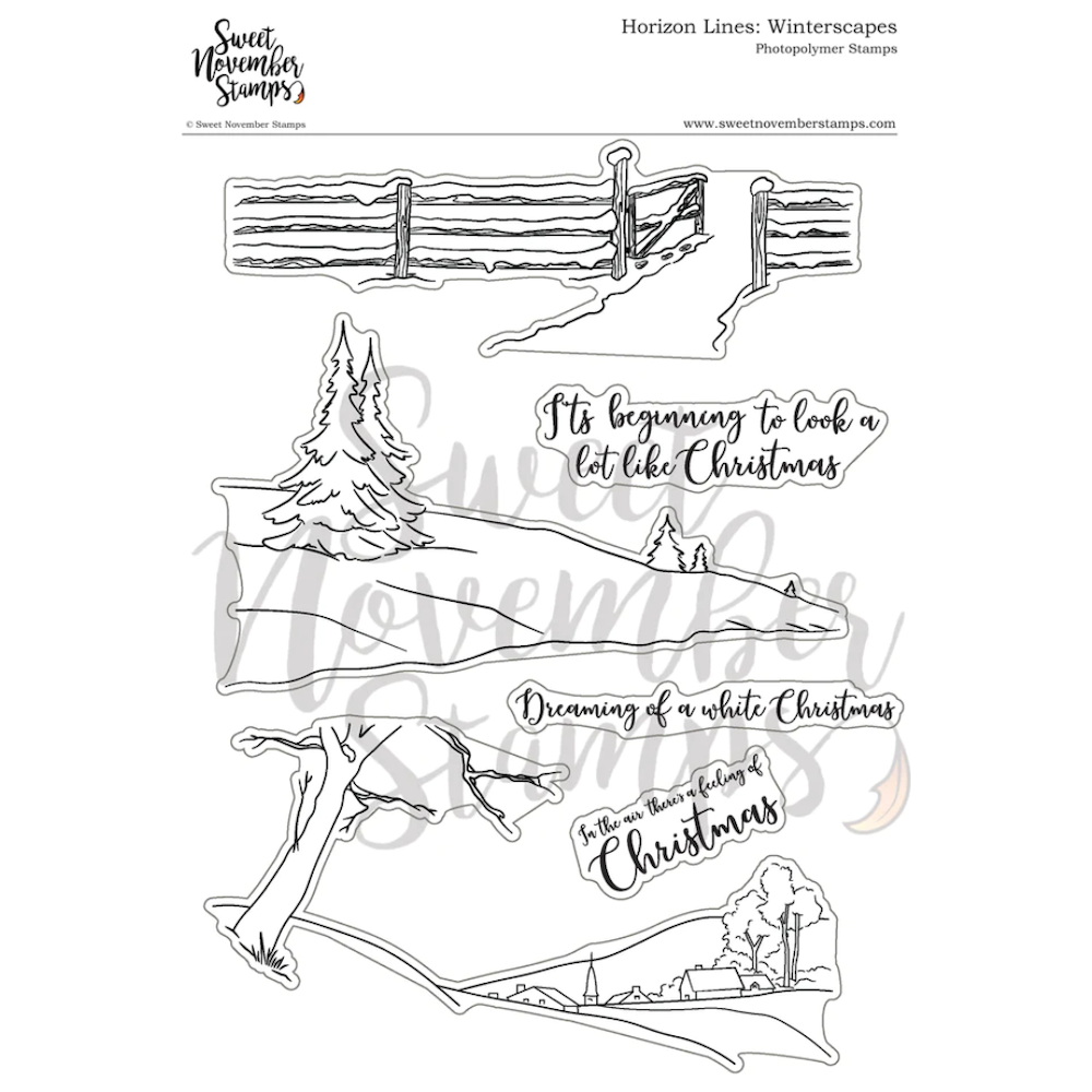 Sweet November Stamps Winterscapes Clear Stamp Set sns-hl-wn-ws