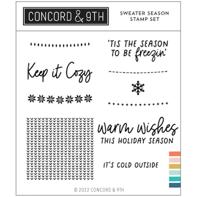 Concord & 9th Sweater Season Clear Stamp Set 11938